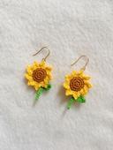 Boucles d’oreilles tournesol