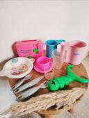 👶 Lot jouets dinette en plastique ustensiles de cuisine