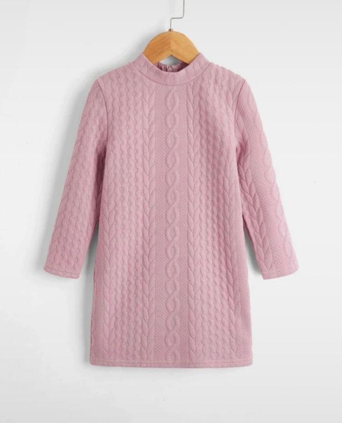 Petite robe Pull droite rose taille 5 ans - photo numéro 1