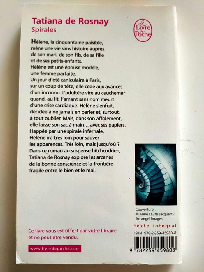 Livre : Spirales de Tatiana de Rosnay - photo numéro 2