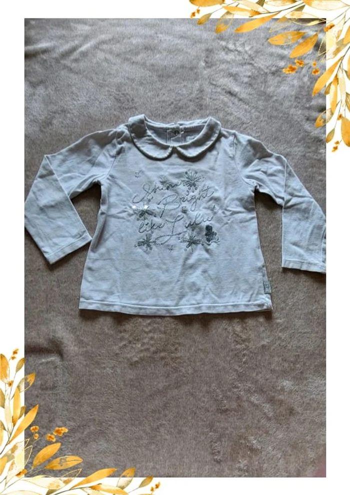 Joli tee-shirt fantaisie manches longues fille 3 ans - photo numéro 2