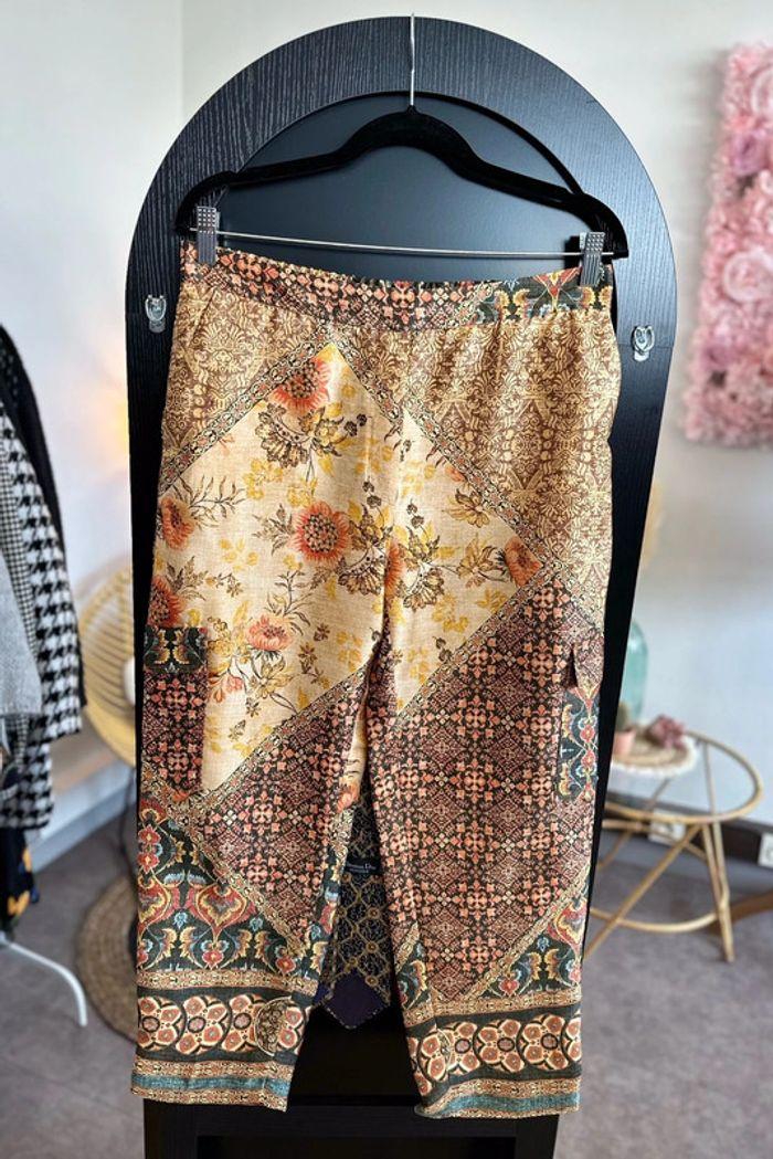 Pantalon Zara léger à motifs fleuris - Taille 40 - photo numéro 5