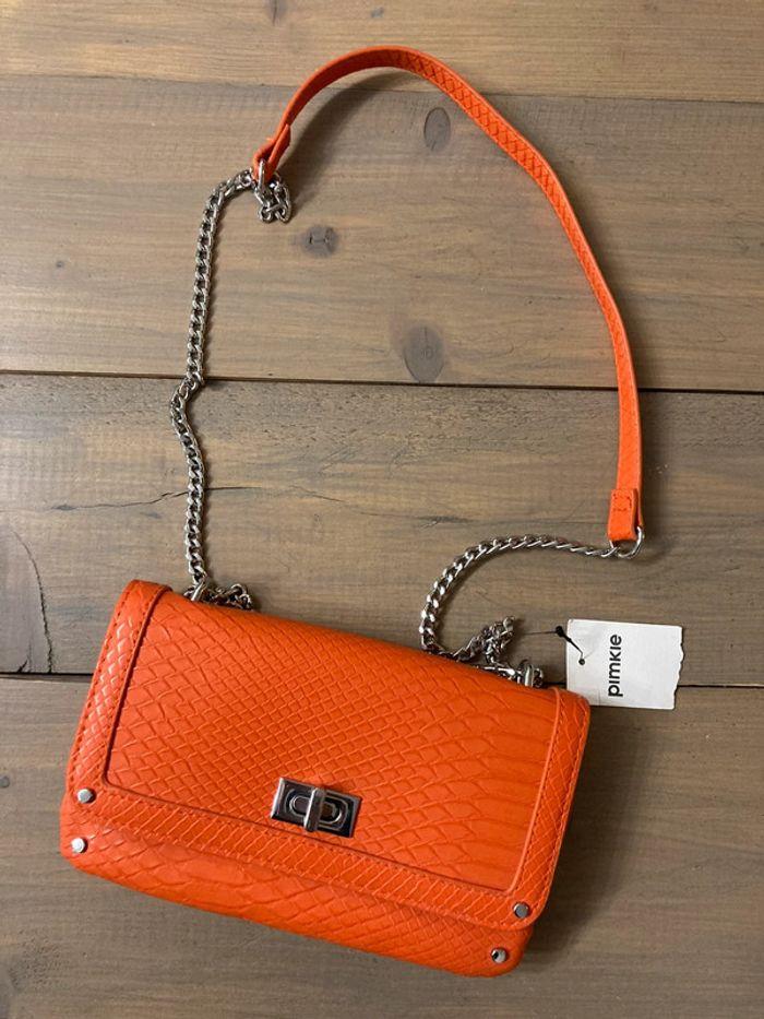 Petit sac /pochette /mini sac orange - photo numéro 1