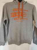 Sweat à capuche gris orange Npo M