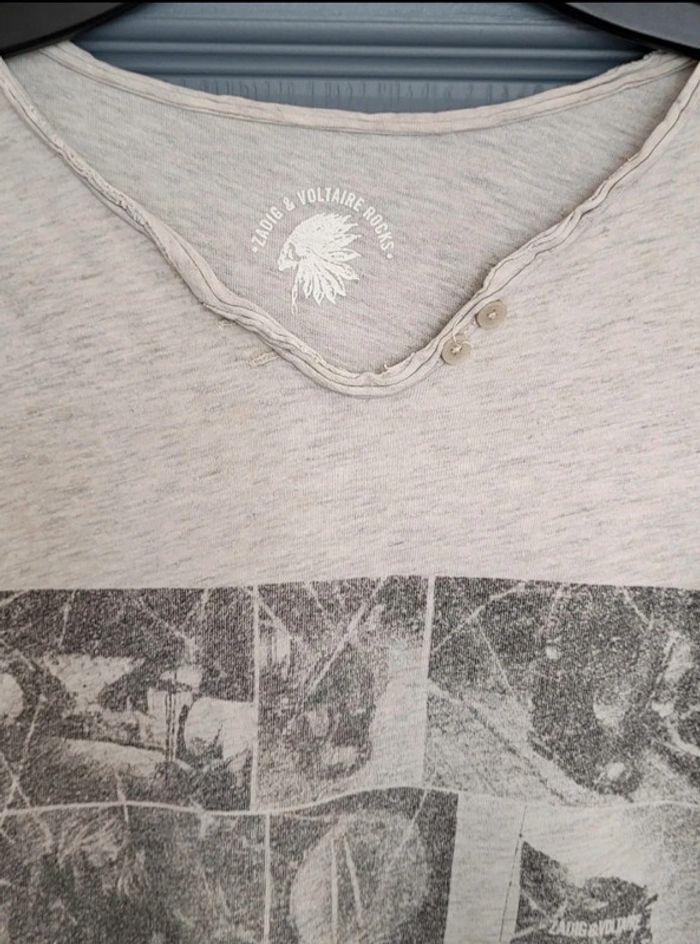 T-shirt beige Zadig & Voltaire Taille 14 ans - photo numéro 3