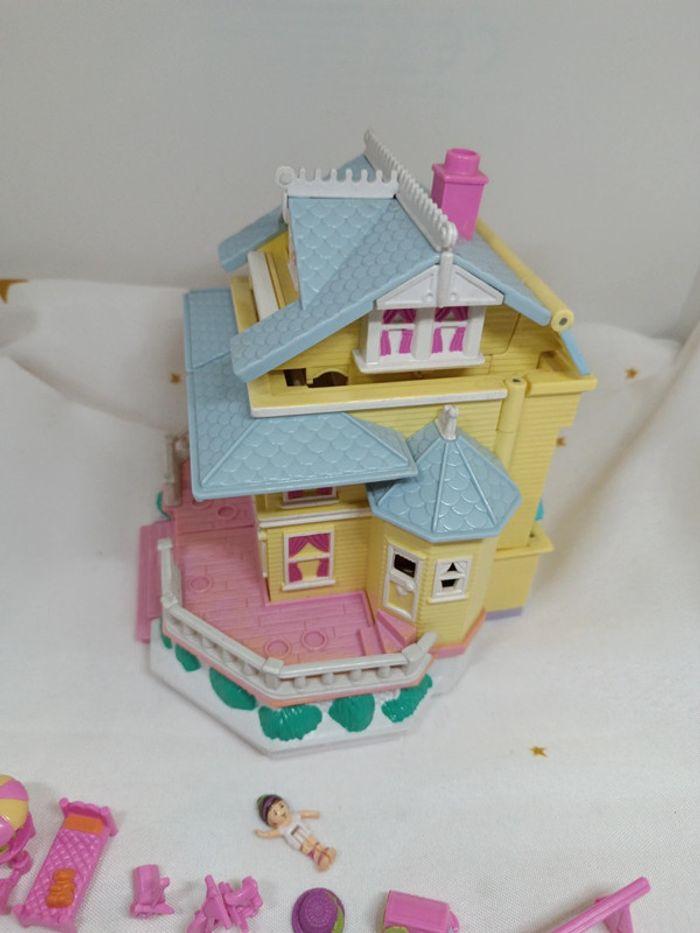 Polly pocket bluebird grande maison jaune yellow clubhouse house accessoires danse dépliable - photo numéro 8