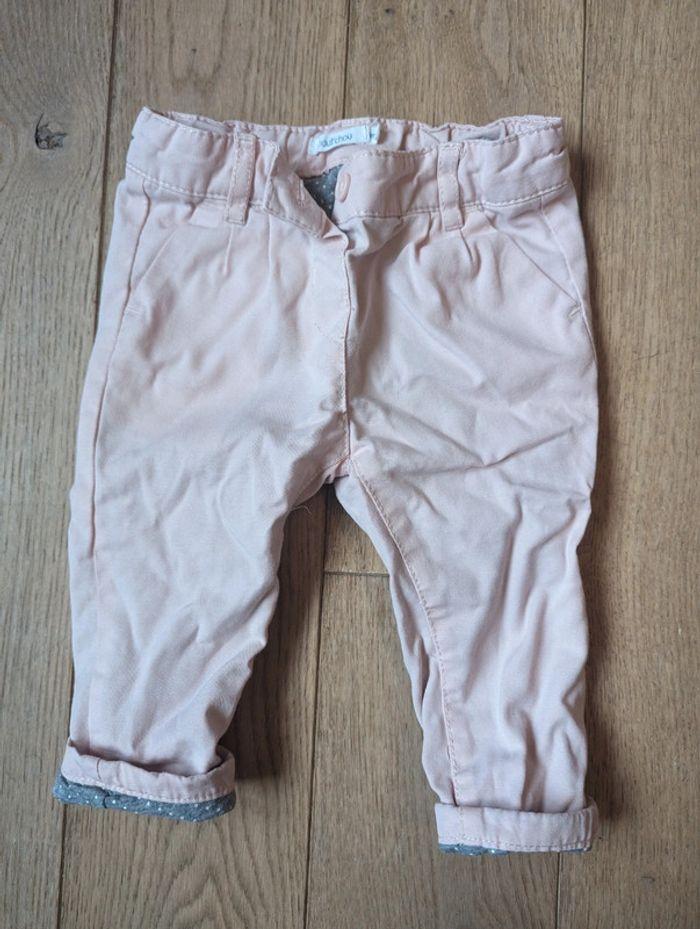 Pantalon fille 6 mois rose - photo numéro 1