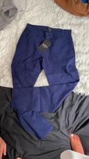 Pantalon chino bleu marine boohoo