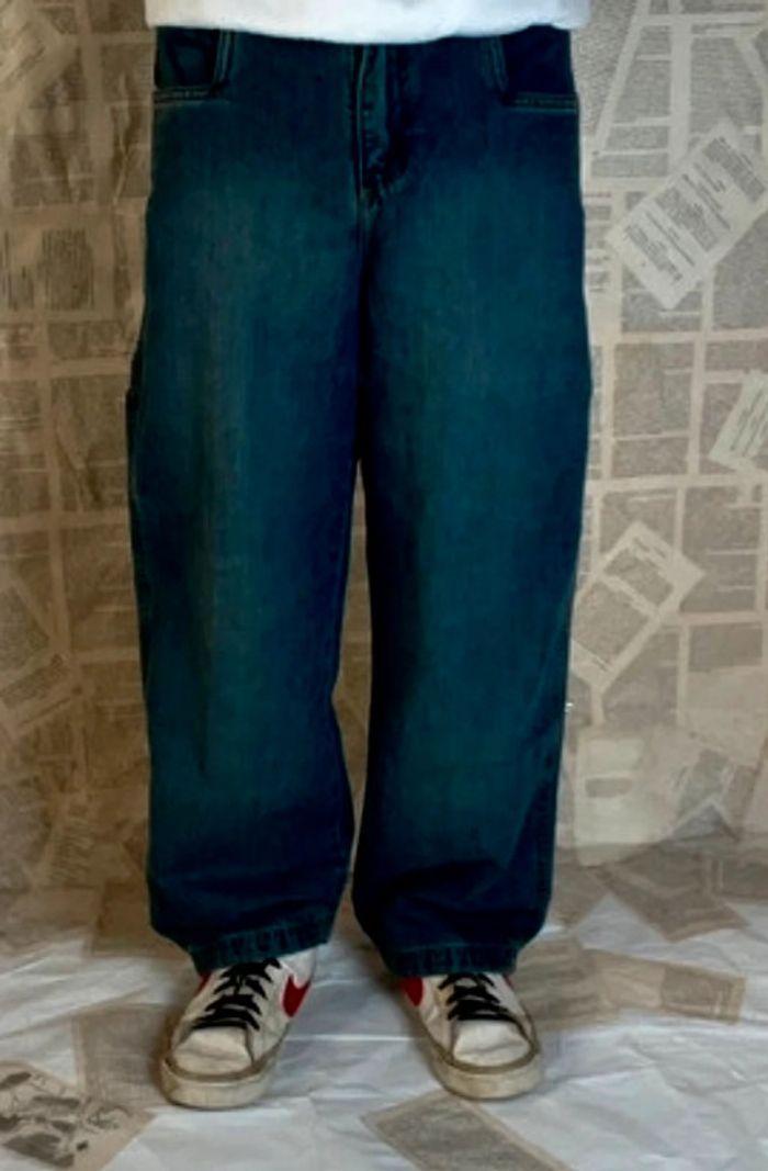 Pantalon carpenter en jean coupe skater baggy Hawk brodé y2k 100% coton taille 29US #18 - photo numéro 17