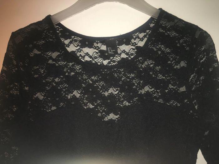 Robe noir en dentelle H&M taille S - photo numéro 2