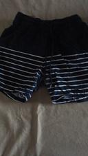 Short plage taille S bleu marine