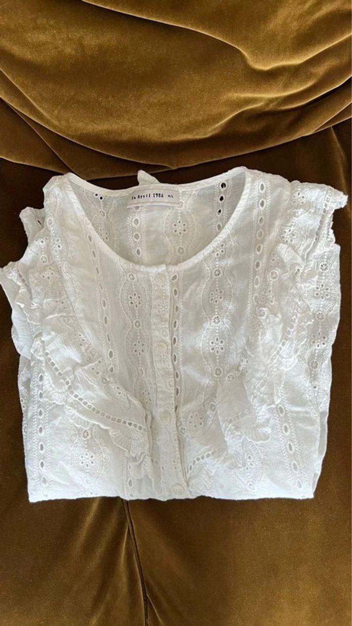 Blouse blanche broderie - photo numéro 10