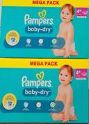 2 paquets de couches Pampers taille 4+