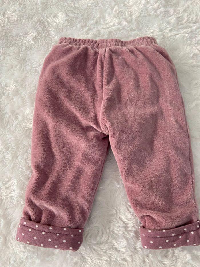 Pantalon rose velours molletoné 6 mois comme neuf - photo numéro 4