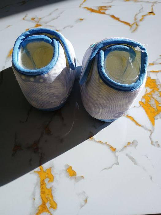 chaussons pour bébé en tissu bleu clair - photo numéro 5