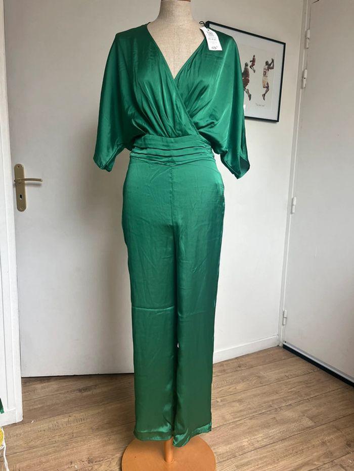 Combinaison verte Camaïeu en taille 34, neuf , tenue chic, mariage et soirée - photo numéro 1