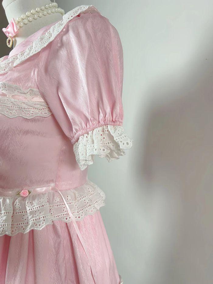 Dress Robe Pink Rose Princess Barbie Cute Kawaii Lolita Cosplay - photo numéro 10