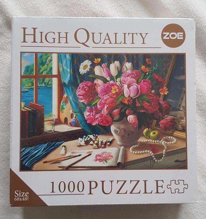 Puzzle pink rose 1000 pieces neuf - photo numéro 1