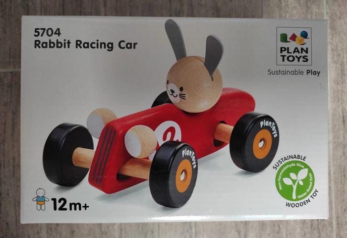 Voiture de course en bois lapin - Plan toys NEUVE - photo numéro 4