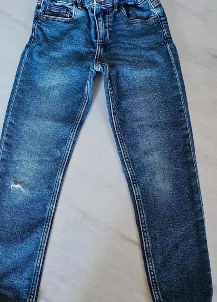 Jeans Zara slim 7 ans bleu - photo numéro 1