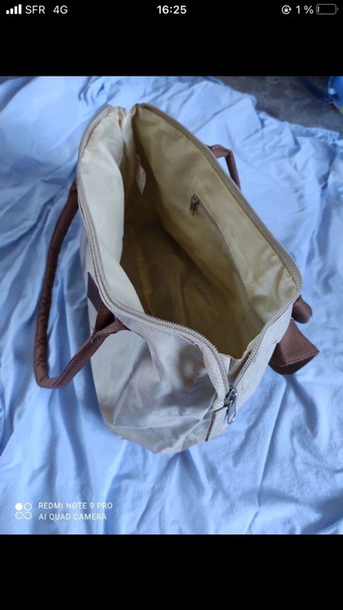 sac a main beige et brun - photo numéro 4