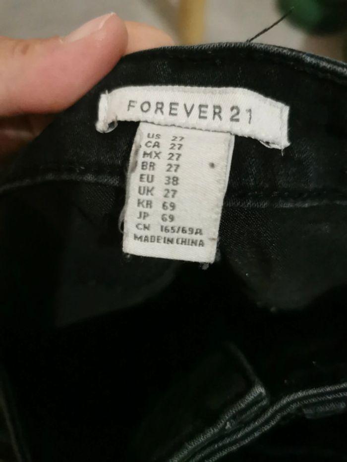 Jeans noir droit taille 38. forever 21 - photo numéro 3