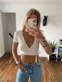 Crop top t shirt beige