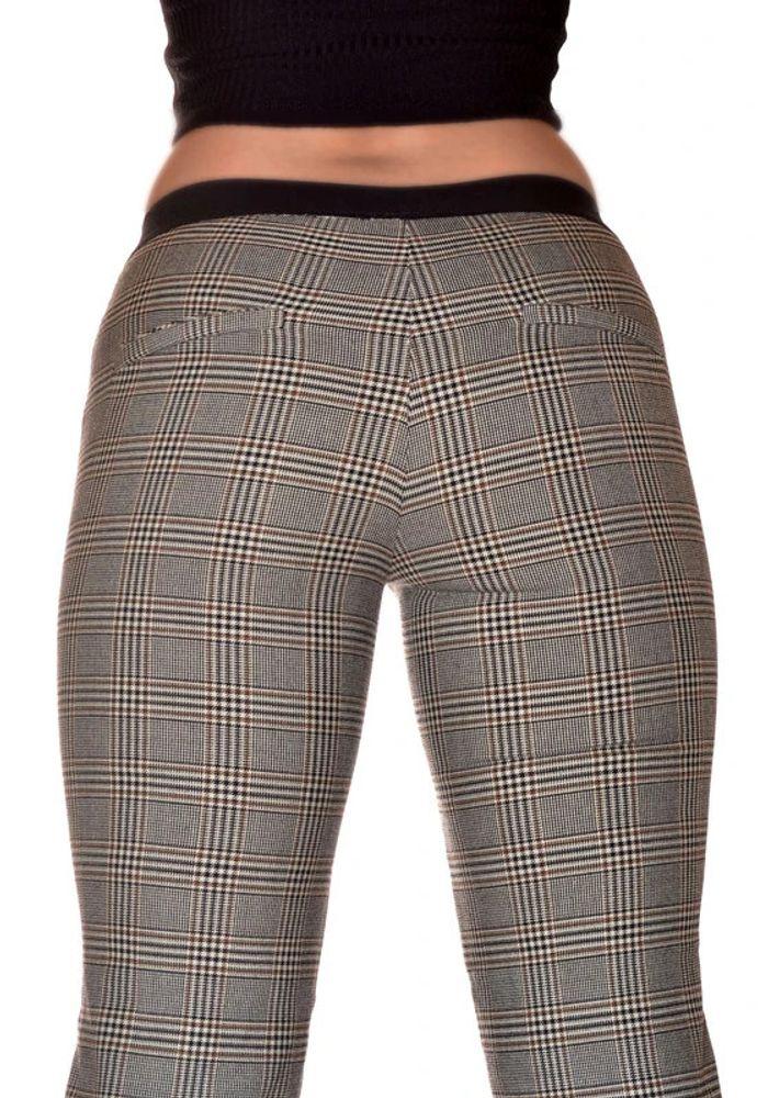 Pantalon ajusté motif carreaux taille S - photo numéro 11