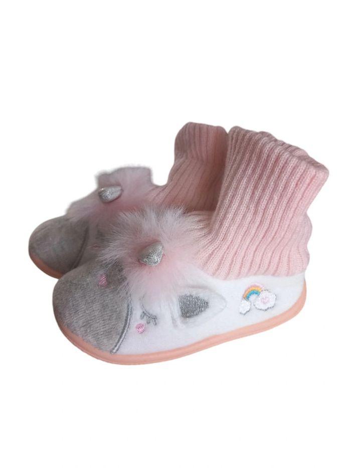 💚 pantoufle chaussette - licorne - 22 💚 - photo numéro 1