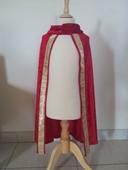 Cape Velours rouge et or - déguisement 2-6 ans