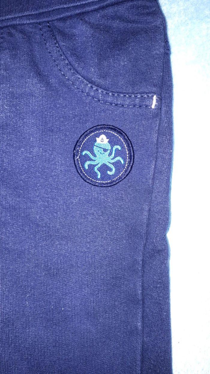 Pantalon de jogging garçon bleu Mes Petits Cailloux 12 mois - photo numéro 2