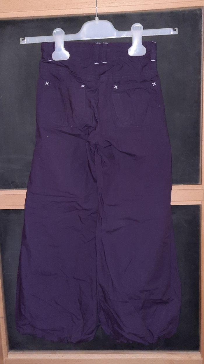 Pantalon 8 ans violet foncé élastique nterieur à la taille doublé  100% coton gémo - photo numéro 4