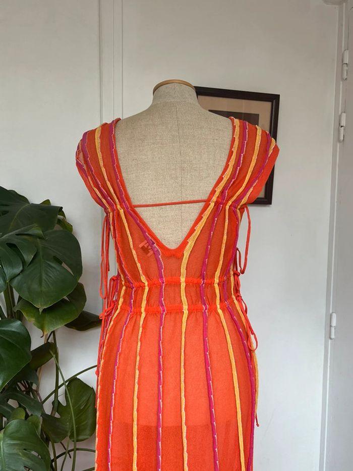 Robe de plage d’été, Missoni luxe taille 40 transparent orange et jaune - photo numéro 4