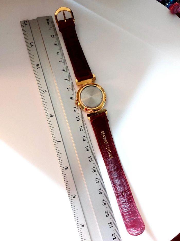 Magnifique montre vintage en cuir bracelet rouge pop time - photo numéro 6