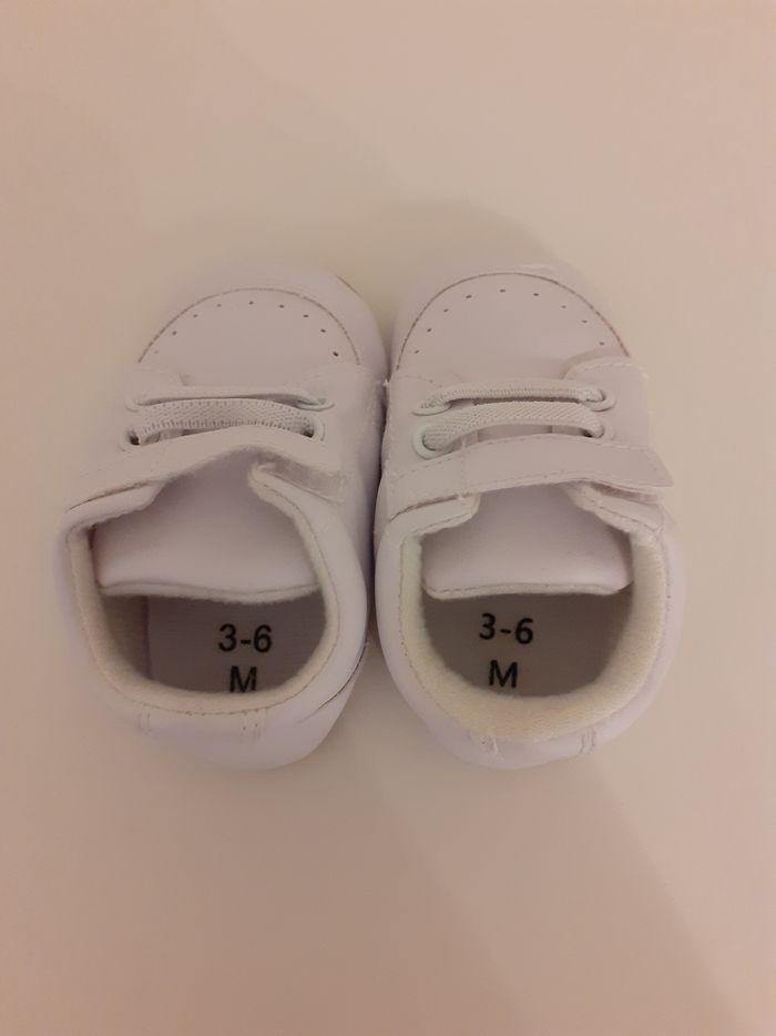 Chaussons de baptême blanc pour bébé garçon, pointure 17. - photo numéro 2