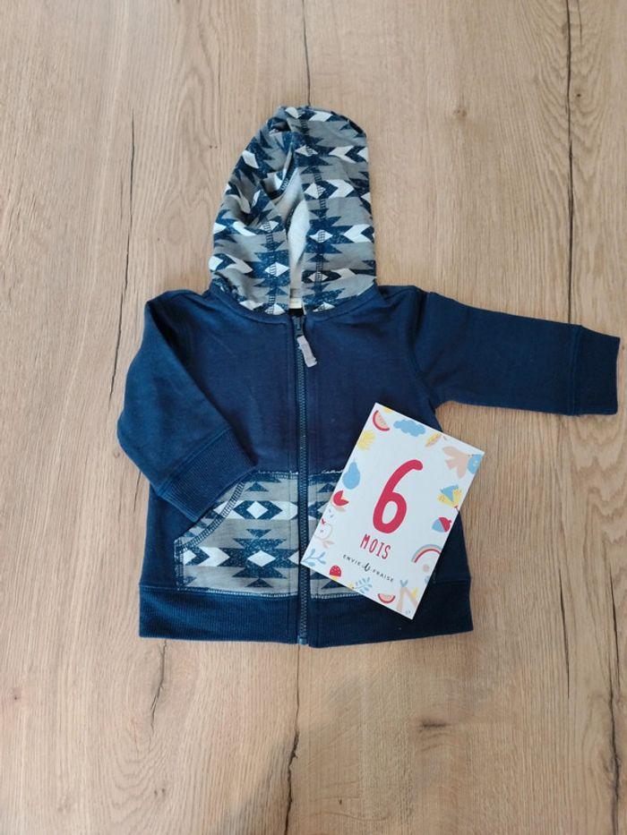 Lot 6 sweats et gilets 6 mois - photo numéro 3