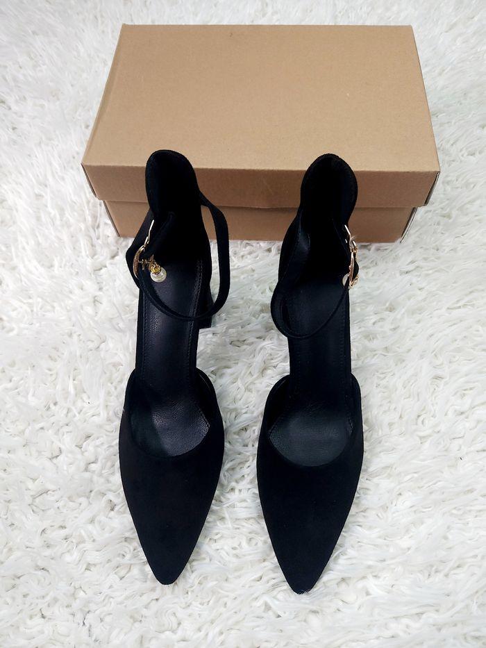 Escarpins à talons  epais à brides de cheville noir Neuf Femme pointure 40 marque JustFab 🍬 - photo numéro 4