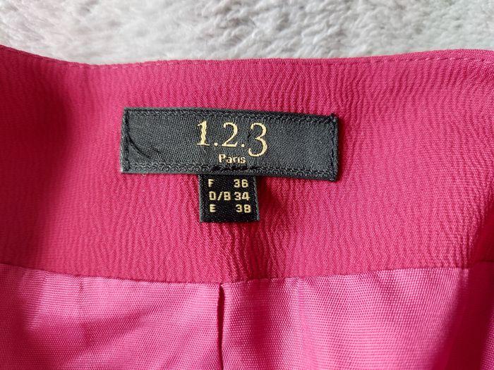 Veste 1.2.3 framboise manches 3/4 taille 36 - photo numéro 5