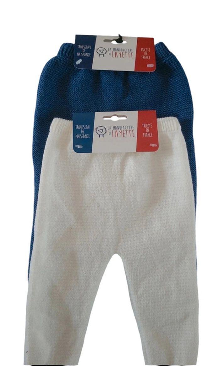 2 pantalons en tricot - La manufacture de layette - photo numéro 1