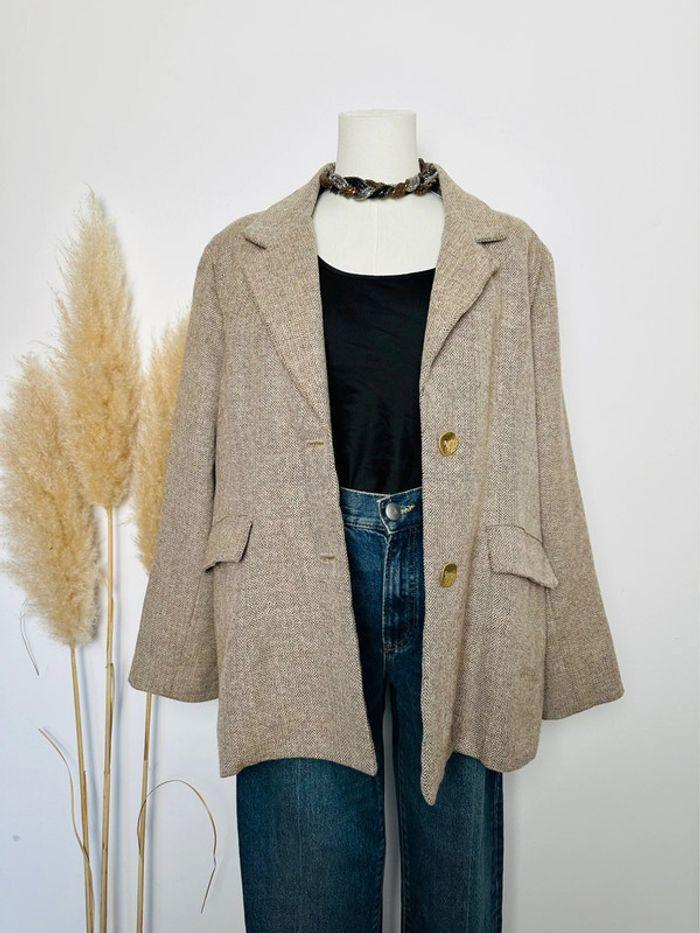 🌸Blazer vintage - beige marron 🌸 - photo numéro 2