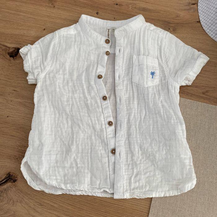 Chemise à manche courte en gaze de coton