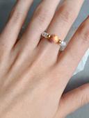 Petite bague en perles et pierre naturelle