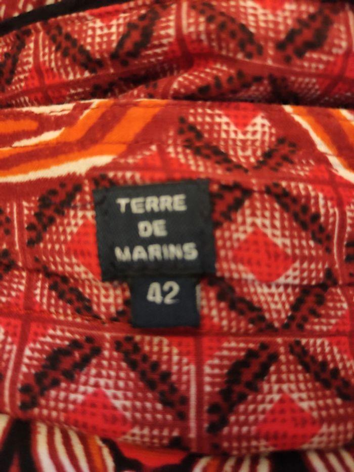 Jupe Bohème Terre des Marins Rouge multicouleurs Taille 42 - photo numéro 4