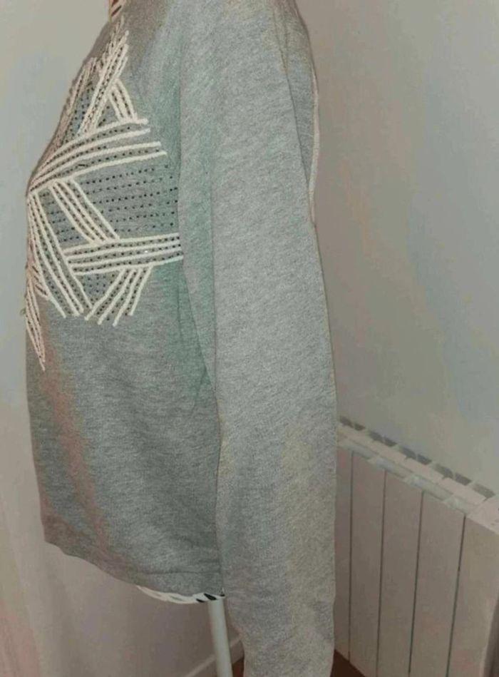 Pull gris  Zara  Taille  M - photo numéro 5