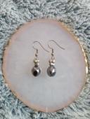 Jolies boucles d'oreilles argentées