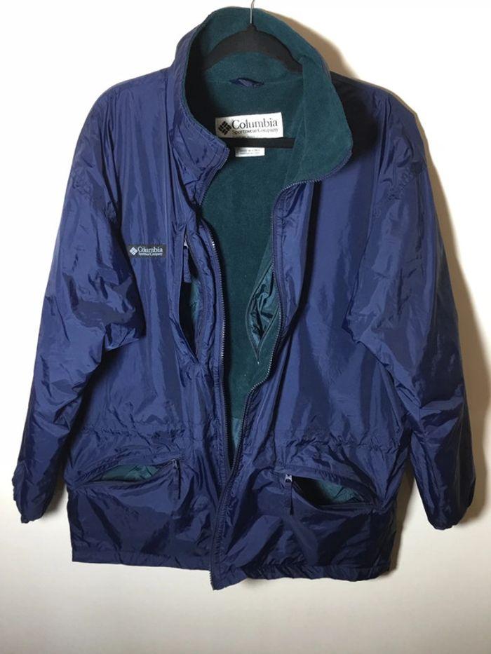 Veste coupe-vent avec doublure polaire pour femme Columbia bleu marine taille L 105 - photo numéro 2