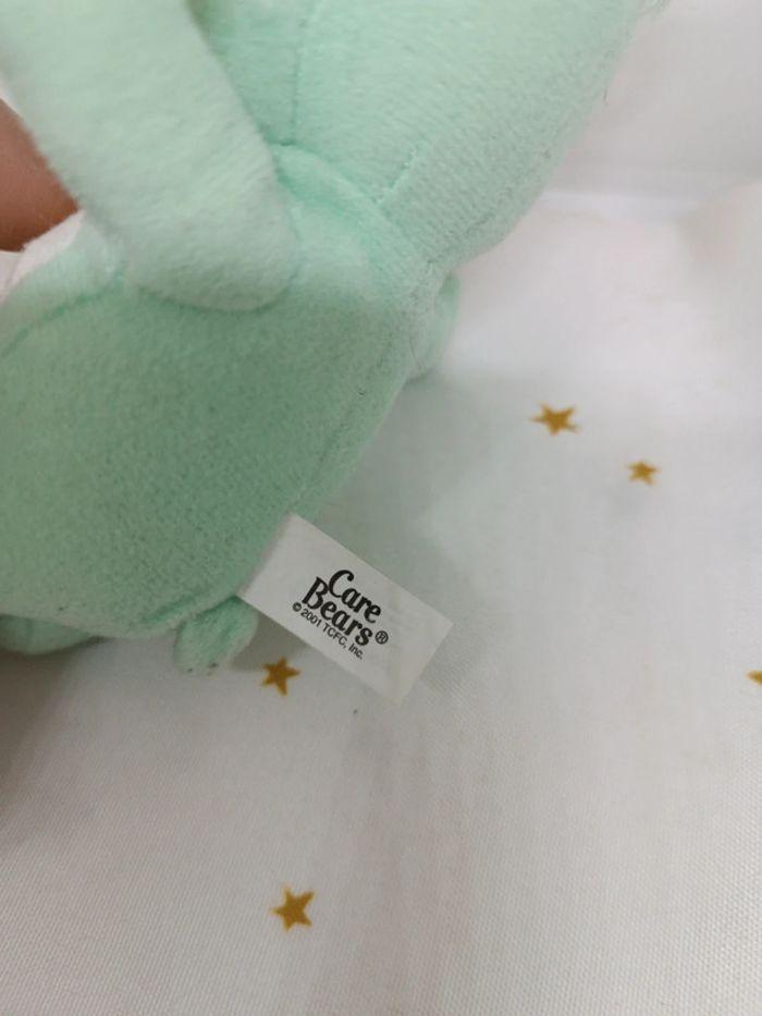 Small Care bears 2001 tcfc Bisounours mini petit peluche Teddy ours vert green rainbow étoile Stars - photo numéro 10