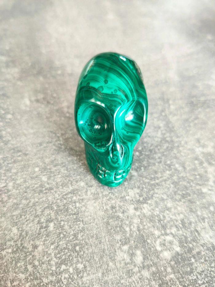 Crâne en Malachite - photo numéro 1