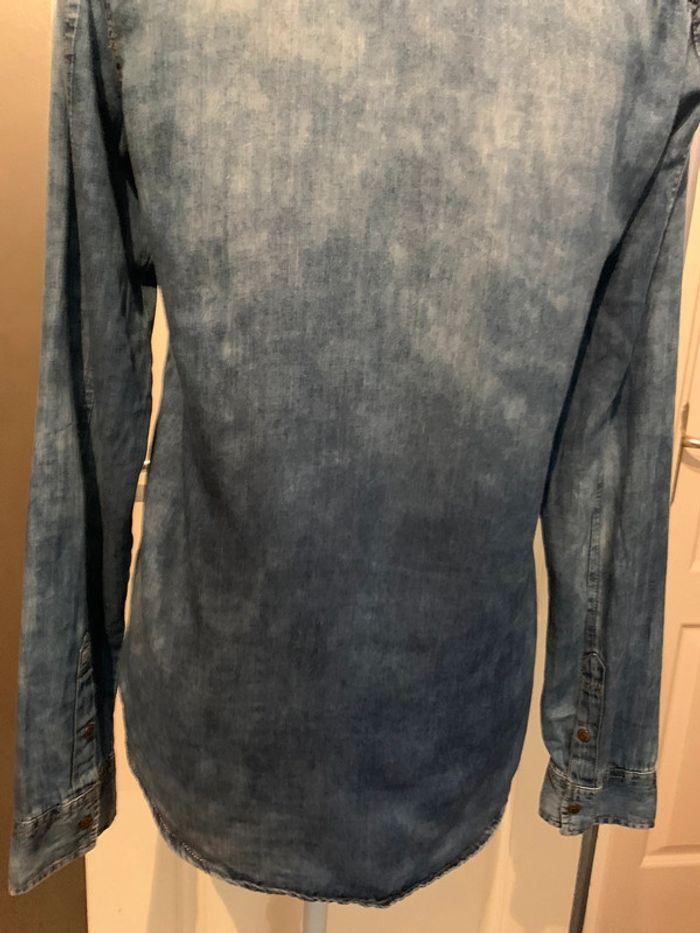 Chemise en jeans fluide pull and bear - photo numéro 6