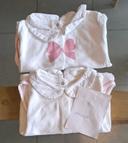 Lot de 2 bodies col Claudine manches courtes taille 18 mois